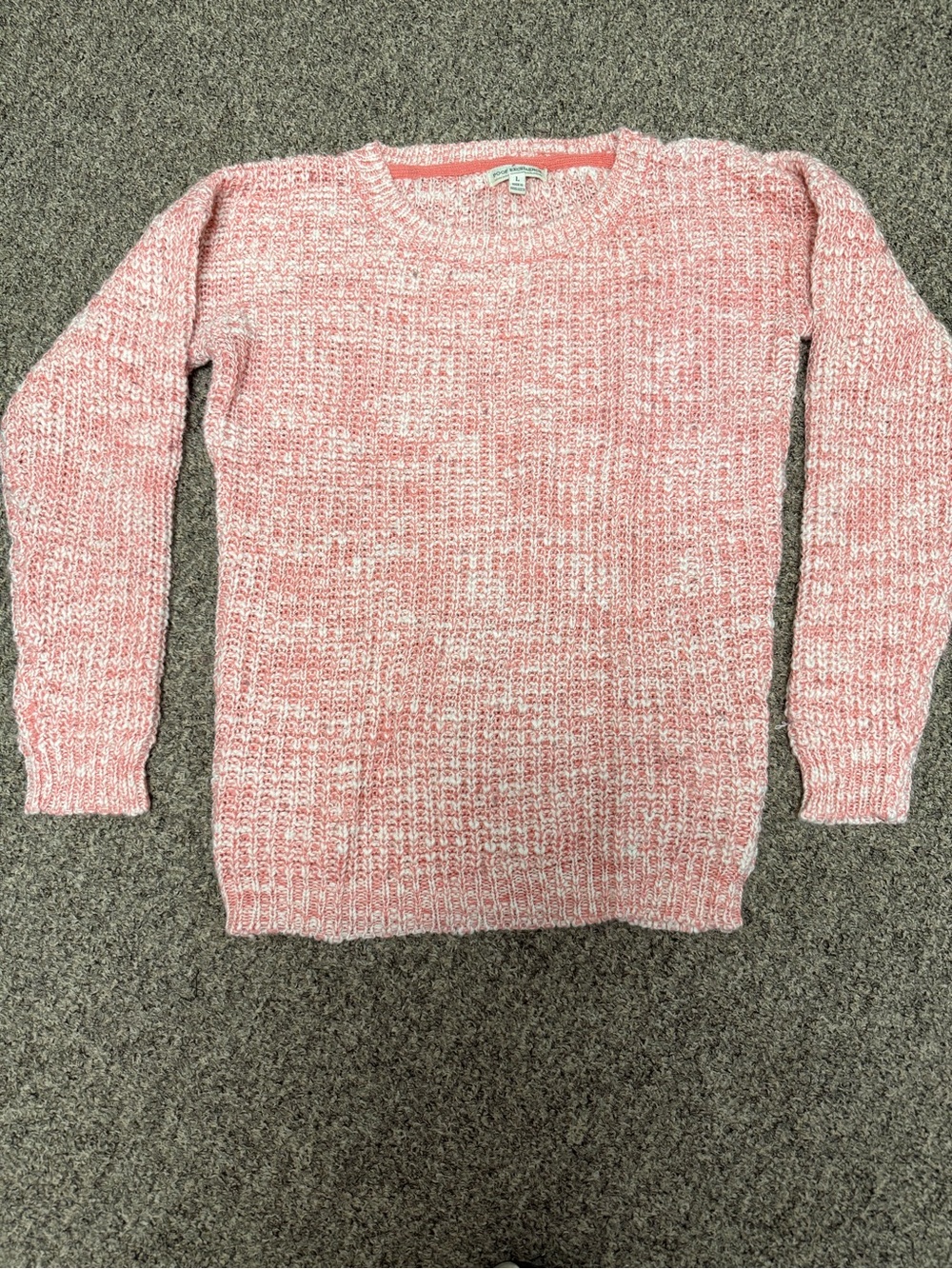 Poof Excellence Pink Marled Crewneck Sweater